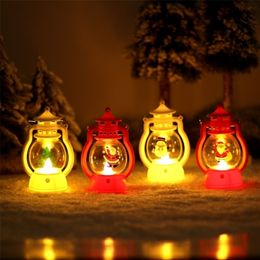 Otro evento Suministros para fiestas Decoraciones de juguetes de Navidad para el hogar Linterna LED Vela Luz de té Velas Adornos para árboles de Navidad Santa Claus Elk Lámpara Kerst 220908