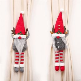 Autres fournitures de fête d'événement jouet de Noël poupée sans visage boucle de rideau décorations joyeuses pour la maison ornement Navidad Noel Xma 220908