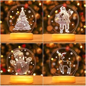 Autres fournitures de fête d'événement Jouet de Noël Lumière LED Décorations joyeuses pour la maison Ornement Navidad Noel Cadeaux de Noël Cristmas Yea 220908