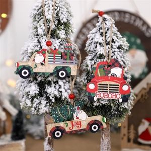 Andere evenementenfeestjes Kerstspeelgoed Wooden hanger Merry Decorations For Home Tree Navidad Noel Xmas Gifts 220908