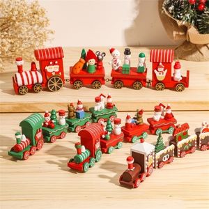 Autres événements Fournitures de fête de Noël Jouet en bois Train Ornement Décoration pour la maison Santa Claus Cadeaux Table Décor Navidad Xm 220908