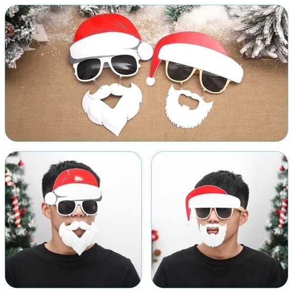 Autres fournitures de fête d'événement Lunettes de jouets de Noël Père Noël Bonhomme de neige Flocon de neige Joyeux cadeaux Navidad Noel Décoration K 220908