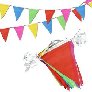 Autres fournitures de fête d'événements Colorful 100m Triangle Flag Pennant Bunting String Banner Garland Festival Party Holiday Home Garden Decoration 231102