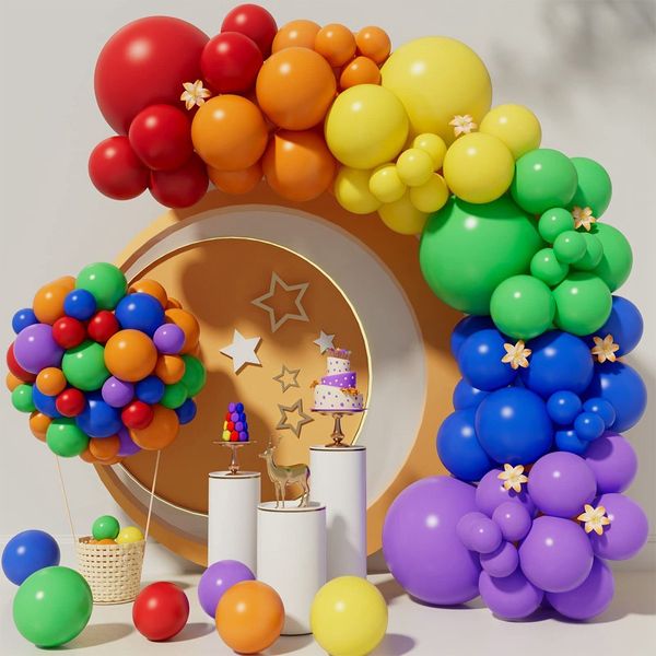 Autres fournitures de fête d'événement coloré arc-en-ciel ballon guirlande arc Kit multicolore ballons en latex décoration mariage anniversaire décor enfant bébé douche faveur 230504