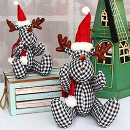 Autres fournitures de fête d'événement Creative Christmas Doll Animal Element Polyvalent Elk Ornement Gain de place 231023