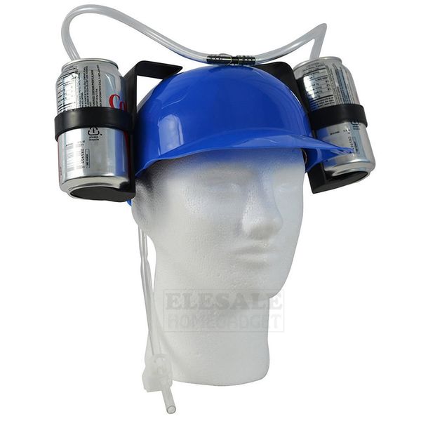 Autres fournitures de fête d'événements Creative Lazy Drinking Hat Beer Sada Can Can Dual Holder Capuchon de casque avec barre de paille douce Fun Unique Party Football Game Hats 230923