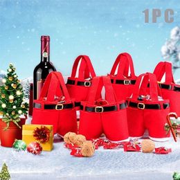 Autres fournitures de fête d'événement Creative Santa Pants Style Sac Sacs mignons Stocking Arbre de remplissage Sacs Stocking Cadeau de Noël Décorations de Noël Sac de bonbons de mariage 220901