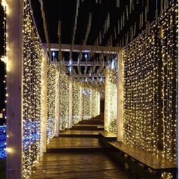 Altri articoli per feste per eventi Tenda luminosa LED Ghiacciolo Stringa luminosa Collegabile Anno Ghirlanda 3x13x23x36x3m Decorazioni natalizie per la casa Festone 231009