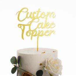 Outros suprimentos para festas de eventos Topper de bolo de acrílico personalizado para aniversário e outras ocasiões Personalizar sua própria data Nome Idade Decoração de bolo 230217