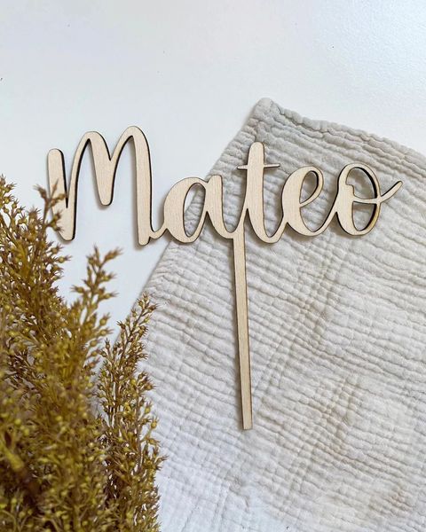 Otros suministros para fiestas y eventos adorno personalizado para pastel de cumpleaños Caketopper Nombre de madera Tapón para pastel personalizado con el nombre Nombre deseado decoración para pastel de cumpleaños 231127