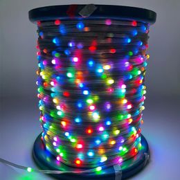 Autres fournitures de fête d'événement DC12V WS2811 WS2812 SK6812 Dream Color Fairy String Lights RGBIC adressable individuellement chambre TV cuisine décoration 231109