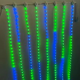 Overige feestartikelen voor evenementen DC5V 12V 30 mm pitch adresseerbare RGB Smart LED PebbleSeed matrixgordijnverlichting 100 LED's lang bij 10 clusters IP67 231019