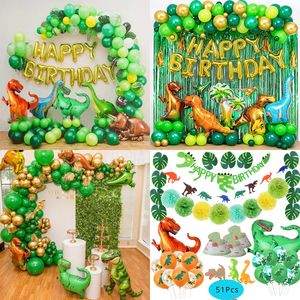 Otros suministros para fiestas de eventos Suministros para fiestas de dinosaurios Little Dino Party Theme Decorations Banner Balloon Set para niños Boy 1st Birthday Party Baby Shower decor 230630