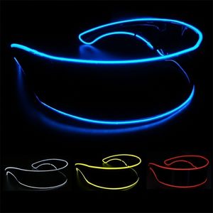 Andere evenementenfeestjes Disco Led Luminous Glasses El Wire Neon Light Up Visor -bril Bar Eyeware voor Halloween Christmas Feesten 221007