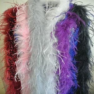 Otros suministros para fiestas de eventos Boa de plumas de avestruz colorida teñida Adornos de plumas de avestruz reales para ropa de fiesta de bodas Accesorios de decoración artesanal 2 metros 231031