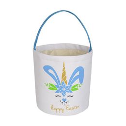 Andere evenementenfeestje Benodigdheden Easter Bunny Bag Burlap Tote bedrukte konijn handtas eiermand Put cadeau opslag Diy Party Favor Sea 100 Dhdub