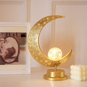 Autres fournitures de fête d'événement Eid Mubarak Moon Star Led Light Ramadan Kareem Décoration pour la maison Festival islamique musulman Fournitures de fête Eid Al-Fitr Gift 230425