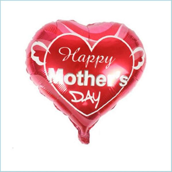 Otro Evento Suministros para fiestas Padre y madre Amor Globos en forma de corazón Feliz Día de la Madre Festival de globos de papel de aluminio Globol Dro Dhwz6