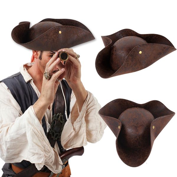 Autre événement Fourniture de fête Faux Pirate Pirate Hat Jack Captain Cosplay Men Femmes Costumes Accessoires Halloween Masquerade Party Decoration Adult Kids Hat 230811