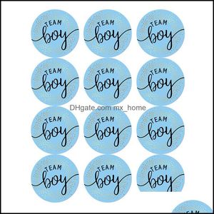 Andere evenementenfeestjes Feestelijke Home Garden Creative Decoration Sticker Team Boy of Girl Stem Stickers for Gender Reveal Baby Shower 12