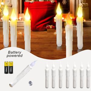 Autres fournitures de fête d'événement Bougies flottantes Bougies LED sans flamme Décor d'Halloween pour fournitures de fête Sorcière Assistant Décor de Noël avec télécommande 230912