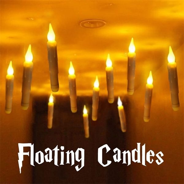 Autres fournitures de fête d'événement Bougies LED flottantes avec télécommande Sorcière Décoration d'Halloween pour fournitures de fête Anniversaire Mariage Intérieur Maison Salle de classe Chambre 220901