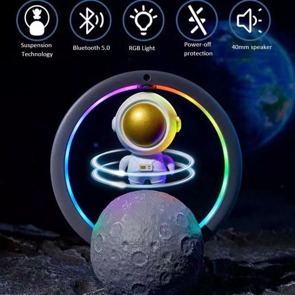 Autres fournitures de fête d'événement Veilleuse magnétique flottante Lampe de fantaisie Astronaute S er Lévitation 7 Rgb Led Bluetooth Rechargeable Chevet décoratif 230719