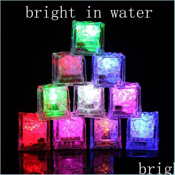 Autres fournitures de fête d'événement pour Ktv Bar Mariage Jetable Led Flash Induction Ice Light Glowing Cubes 12 / Box Drop Delivery 2021 Accueil Dhhcu