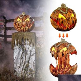 Otros suministros para la fiesta de eventos para Spirit Halloween Gourdo Animatronichalloween Rise and Fall hacen un sonido aterrador de calabaza HEADHALLO DHZTN