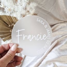 Andere Evenement Feestartikelen Frosted Acryl Ronde Bruiloft Plaatskaart Cirkelblad voor Cadeaukaartje Ornament DIY Ambachtelijke Kunst Project Schilderen Sleutelhanger Decor 230901