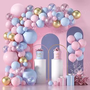 Andere evenementen Feestartikelen Gender Reveal Party Macaron Blauw Roze Verjaardagsballonnen Globos Jongen of meisje Babyshower Decoratie Arche Ballon Anniversaire 231005