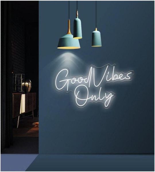 Autres fournitures de fête d'événement Good Vibes Only Neon Light Lettres personnalisées Décor de salle décorative Décoration de mariage LED Sign9726560
