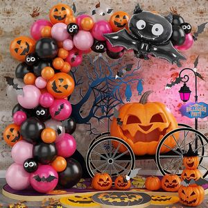 Autres fournitures de fête d'événement Halloween Balloon Decor Orange Black Purple Garland Horror Ghost For Birthday Supply 230812