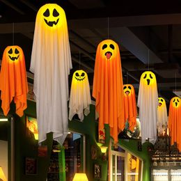 Autres fournitures de fête d'événement Décoration d'Halloween Glowing Hanging Ghost Halloween Fantôme Pendentif Party Home Restaurant Decor Funy Glowing Squelette Lanterne 230809