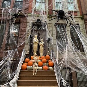 Autres fournitures de fête d'événement Décor d'Halloween Accessoires de maison hantée Décoration de cour extérieure Horreur Festival de toile d'araignée artificielle 230818