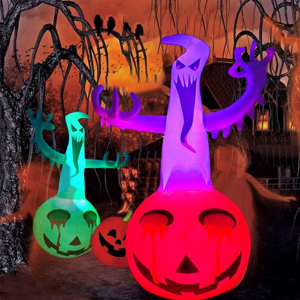 Otro evento Fiesta Suministros Decoración de Halloween Adorno LED Luminoso Inflable Fantasma Calabaza Luz para el hogar Jardín Decoración 230731