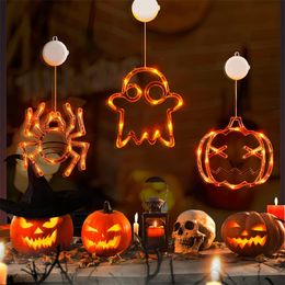 Andere evenementen Feestartikelen Halloween-decoraties voor thuis Pompoen Ghost Bat Lamp Halloween-hangende ornamenten Zuignaplamp Lantaarn Kerstdecoratie 230912