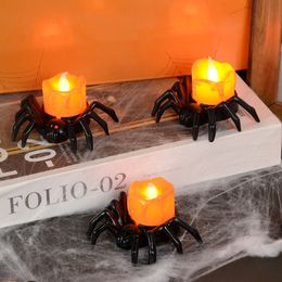 Andere evenementenfeestjes Salloween Decorations Lead kaarslicht plastic spider pompoenlamp voor thuisbar Haunted House Halloween Party Decor Horror Props 230823