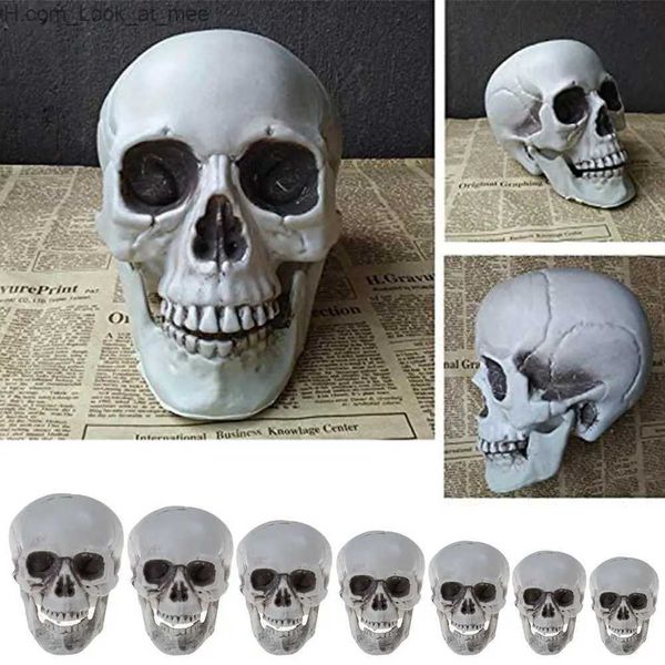 Otro evento Suministros para fiestas Decoraciones de Halloween Modelo de cabeza de cráneo artificial Plástico Cráneo Hueso Horror Esqueleto Fiesta Modelo de barra Modelo anatómico humano Q231010