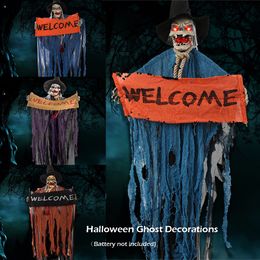 Autres fournitures de fête d'événement Halloween porte suspendue accessoires de décoration jardin extérieur horrible crâne pendentif barre fantôme maison mise en page accessoires décor à la maison 230825