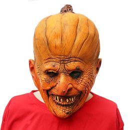 Autres événements Fournitures de fête Halloween Pâques Citrouille Cosplay Masque en latex Effrayant Carnaval Habiller Couvre-chef Props269z