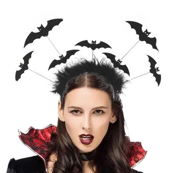 Otro evento Suministros para fiestas Halloween Hair Hoop Bat Wing Diadema Evil Horn Hairband Rendimiento Tocado Cosplay Traje Danza Decoración 230905