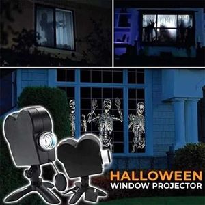 Otros suministros para fiestas de eventos Proyector holográfico de Halloween Noches espeluznantes Luces de fiesta de Halloween 12 Películas Ventana Proyector de películas Wonderland T231012