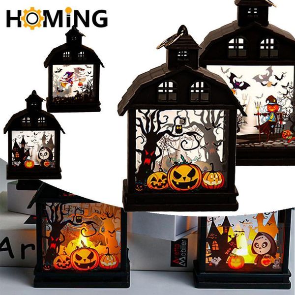 Autre événement fête fournitures Halloween décor à la maison LED pierre tombale lumière horreur heureux rétro simulation pierre tombale lampe décorations 230821