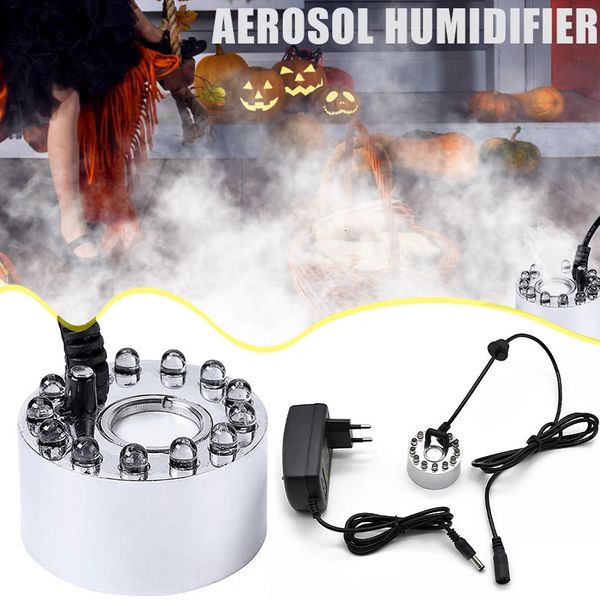 Autres fournitures de fête d'événement Halloween Mini LED citrouille lumière brumisateur fontaine d'eau machine à brouillard atomiseur pour étang jardin décoration extérieure intérieure 231023