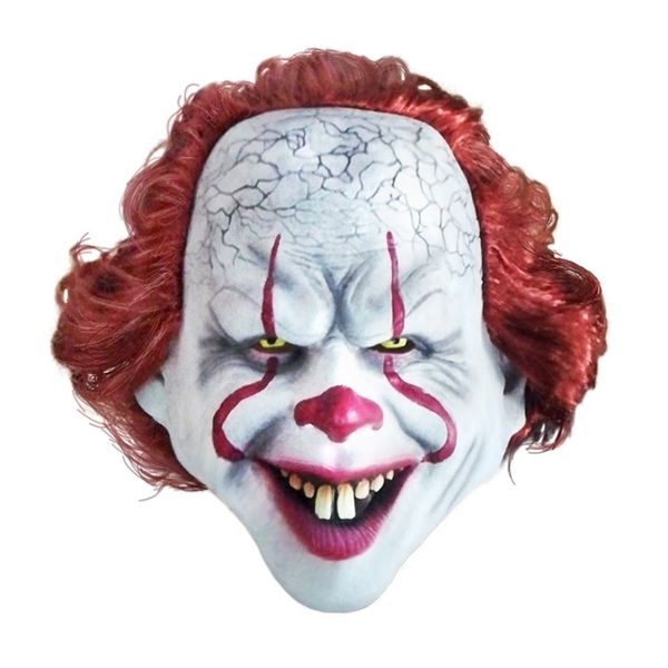 Autres fournitures de fête d'événement Halloween Film Clown Masque Horreur Sombre pour la fête Latex Adultes Cosplay Costume Prop Couvre-chef Mascarade Rave Festival 220829