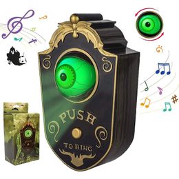 Andere evenementenfeestjes Salloween One Eyed Doorbell oogbol met geluidslichten Haunted Decorations Horror Props Ghost House Halloween Trick Ornamenten 230821