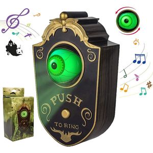 Autres fournitures de fête d'événement Halloween One Eyed Doorbell Eyeball avec lumières sonores Décorations hantées Accessoires d'horreur Ghost House Trick Ornements 230919