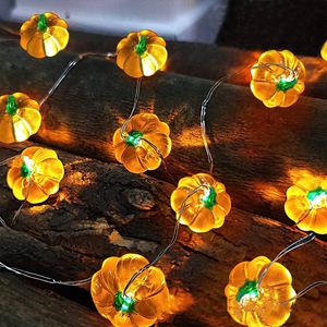 Andere evenementenfeestjes Salloween Pumpkin Bat Spider Light String Gloeiende horror LED Decoratieve lamptrick ortry Happy Day Decor 230818