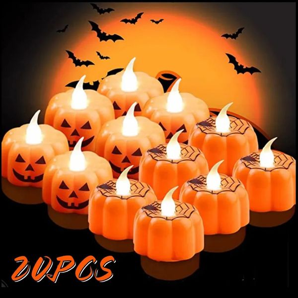 Autres fournitures de fête d'événement Halloween citrouille lumières LED bougie électronique maison bar maison hantée décoration accessoires effrayants 230921